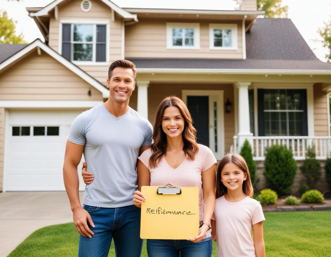 ภาพสมมติของคู่เจ้าบ้านพิจารณาการRefinanceบ้านในภาพประกอบด้วยรายละเอียดและความจริงเกจุเร่งตรงที่