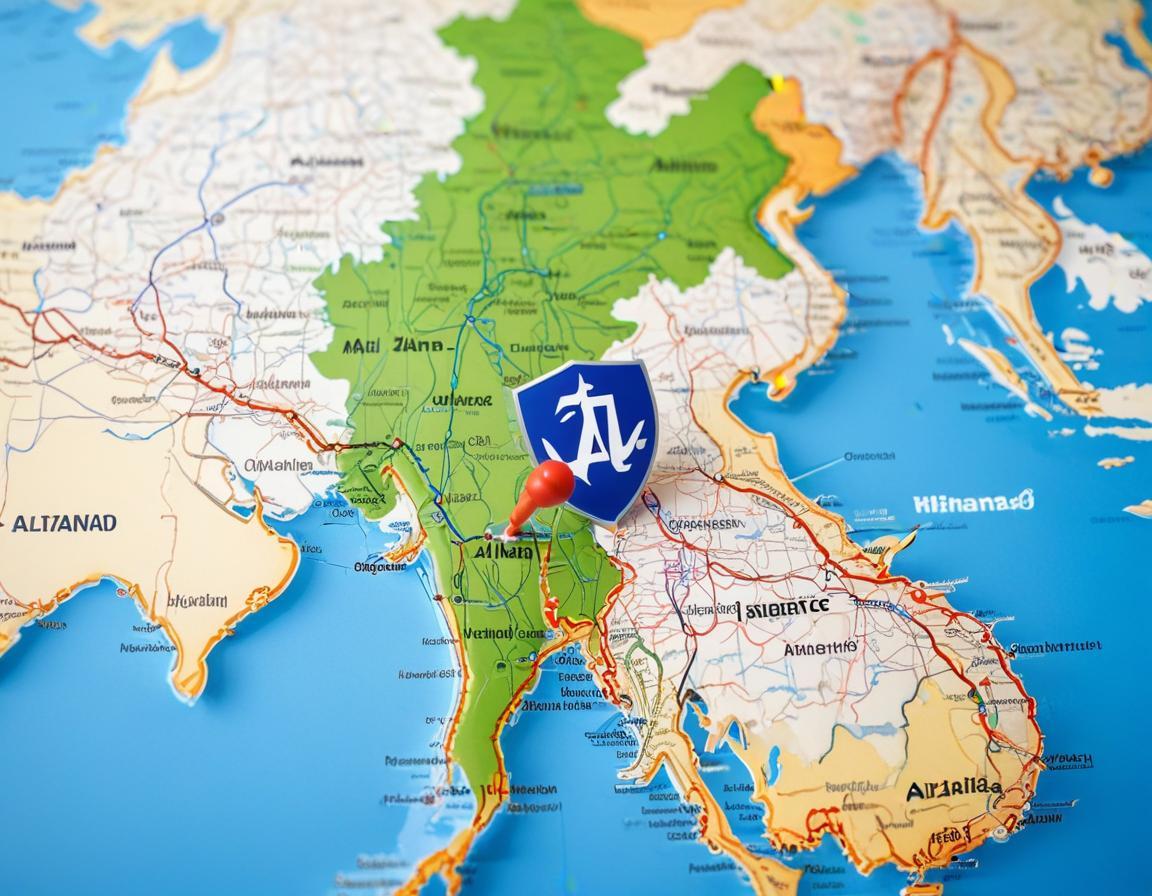 แผนที่แสดงเครือข่ายโรงพยาบาลที่ร่วมกับ Allianz ทั่วประเทศไทย