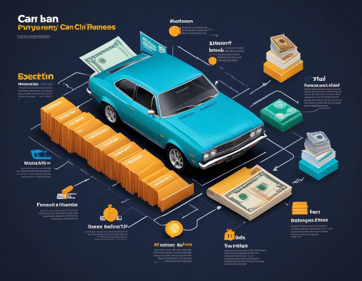 อินโฟกราฟิกการคำนวณดอกเบี้ยและค่างวดรถยนต์รวมเงินดาวน์ในภาษาไทย