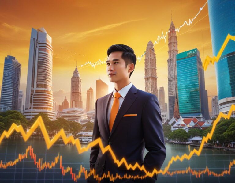 การซื้อขายหุ้นในตลาดไทย: การ์ดเสียงเงียบของวัดไทยเวลาค่ำลง.