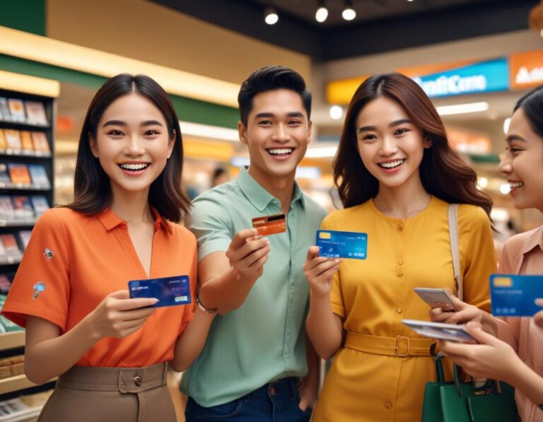 บัตรเครดิตที่มีแต้มสะสมสำหรับแลกรับสินค้าและอุปกรณ์อิเล็กทรอนิกส์