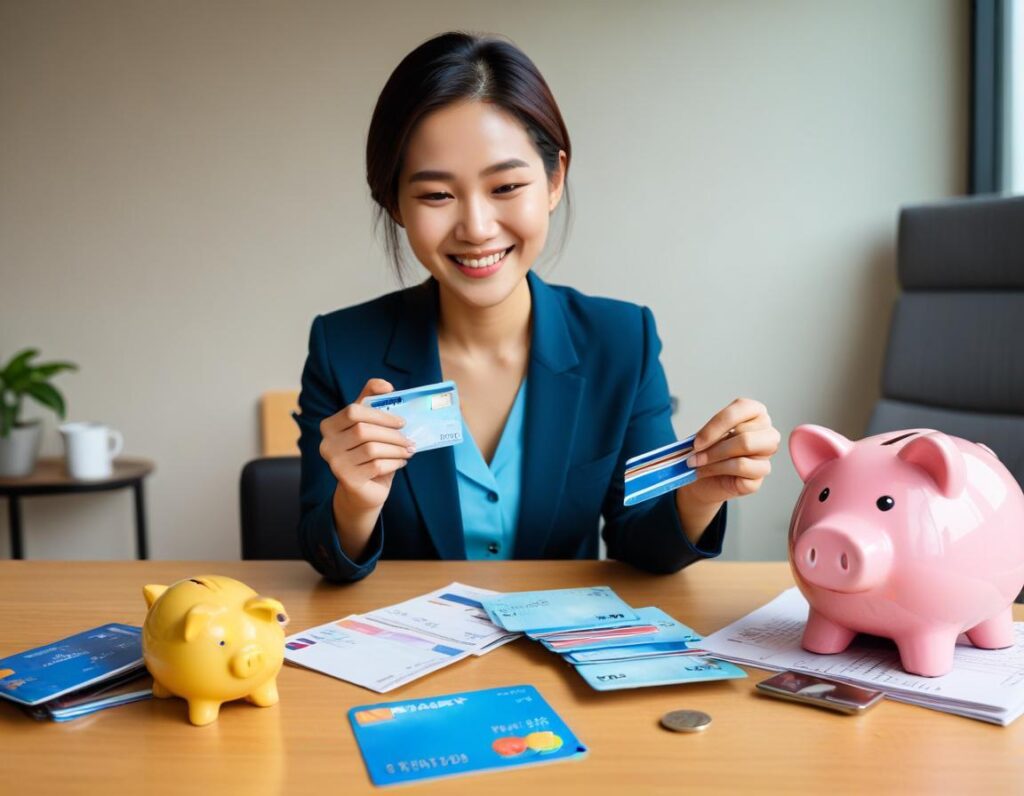 ภาพประกอบแสดงประเภทบัตรเครดิตเพื่อการออมและการสะสมเงิน