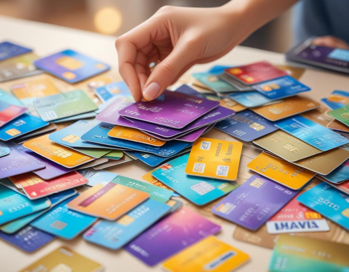 ภาพ เปรียบเทียบ บัตรเครดิต บน โต๊ะ ไม้ แนวราบ เห็น หลาย บัตร และ ประเภท บัตรเครดิต