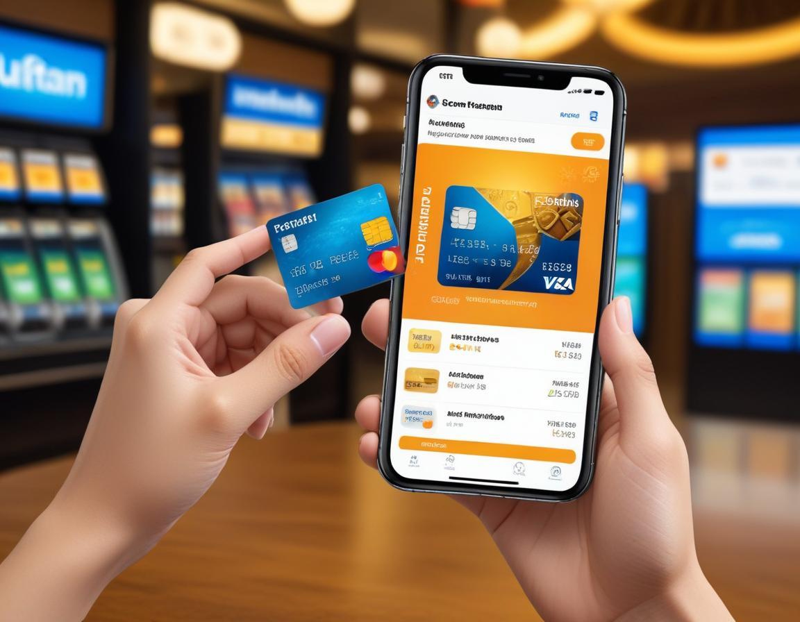 ภาพ บัตรเครดิต ใกล้ชิด ชัด แสดง แต้ม รางวัล และ คูปอง อิเล็กทรอนิกส์