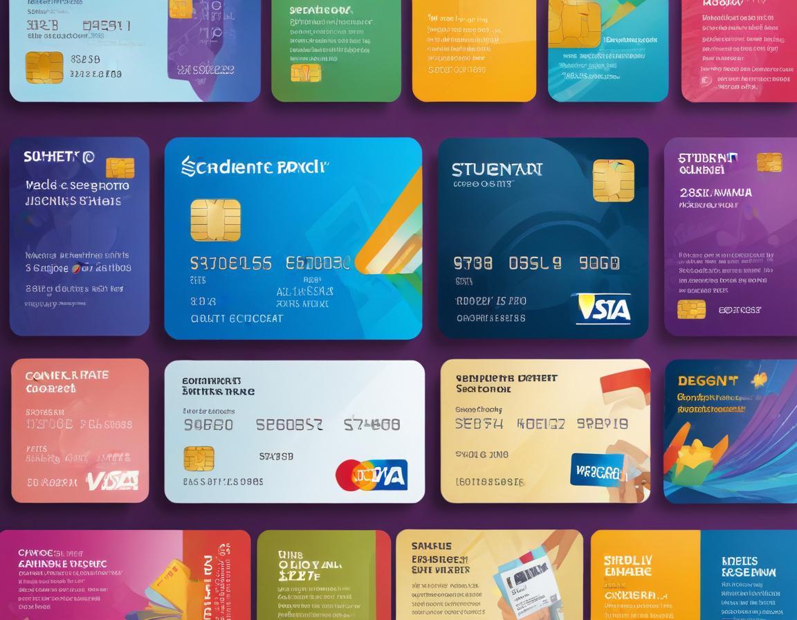 นักเรียน ที่ ตื่นเต้น ถือ บัตรเครดิต มี นโยบาย การ เดินทาง และ ประกัน ฟรี