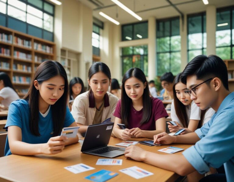 申请学生信用卡在线，零手续费，无需担保人的图像。