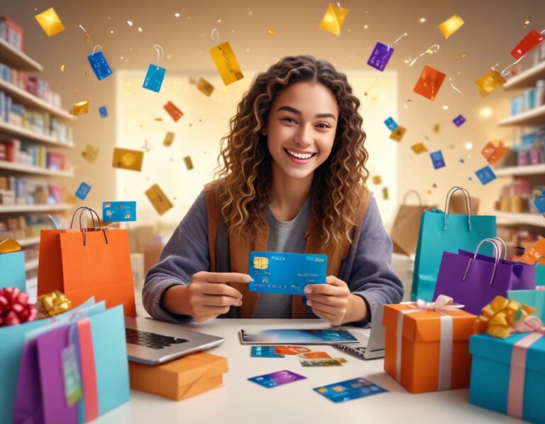 นักเรียนหลากหลายเชื้อชาติอภิปรายเกี่ยวกับการใช้บัตรเครดิตและคะแนนสะสม.